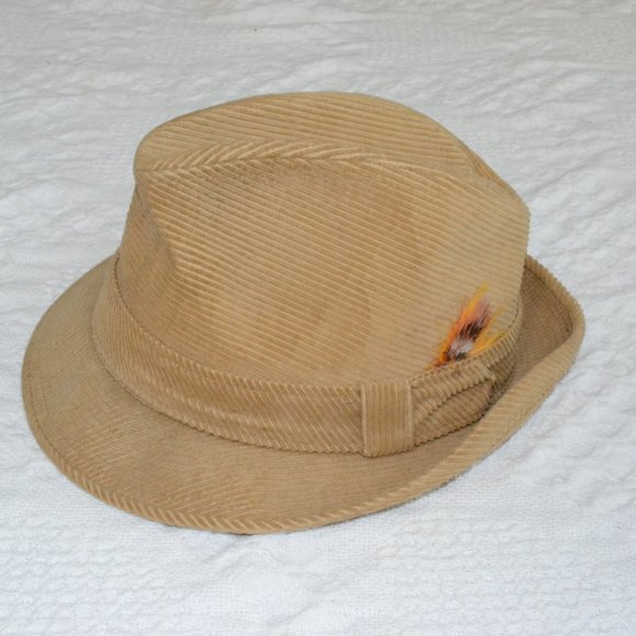VINTAGE Resistol Self Conforming Corduroy Fedora Hat Euclid Size 7 1/4 main image 8